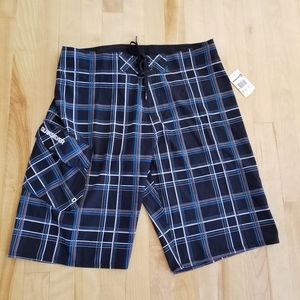 Quiksilver Mens Swim Board Shorts Paid in Full Plaid 32 New